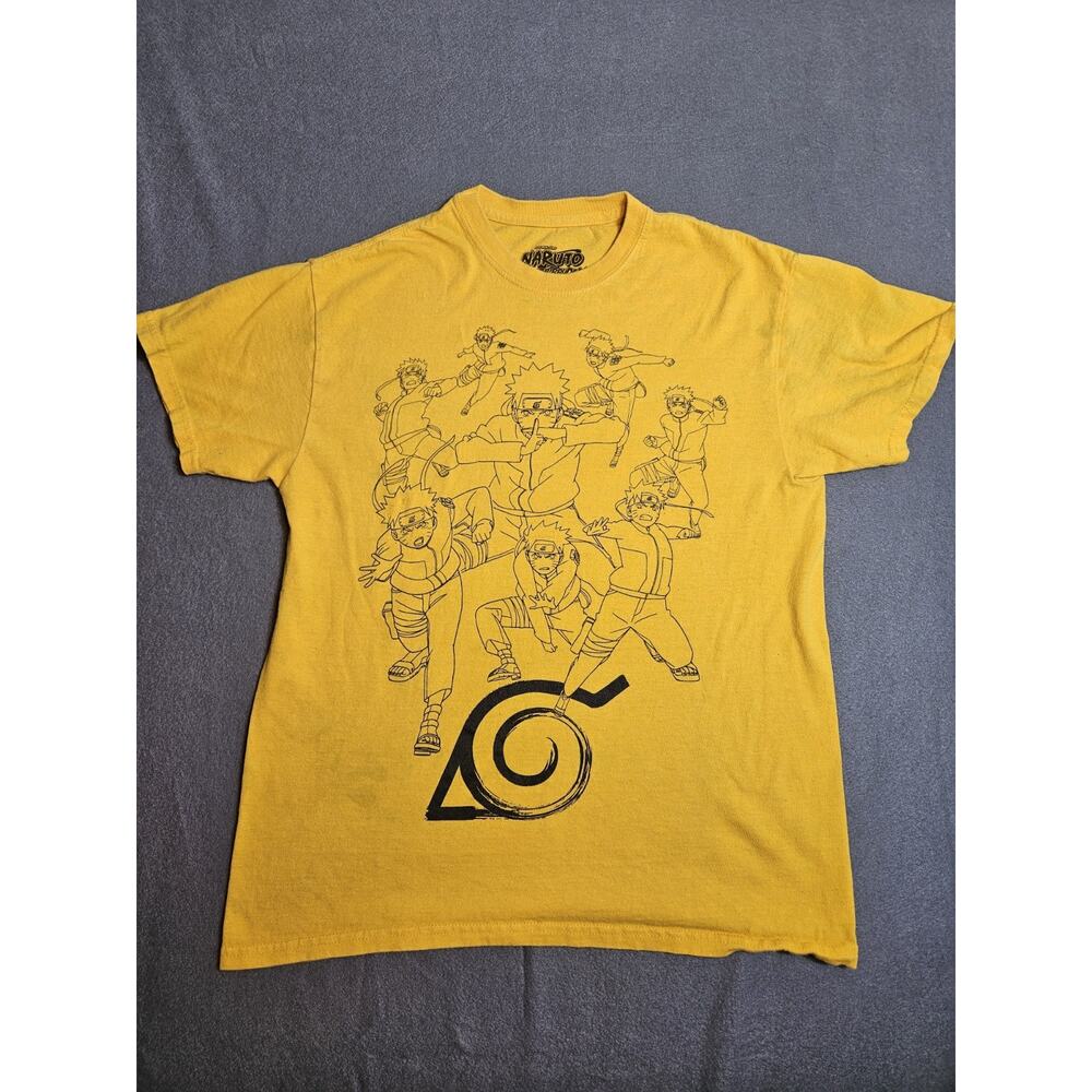 Naruto Shippuden Shirt Mens Medium Gold Naruto Uzumaki T Shirt Anime